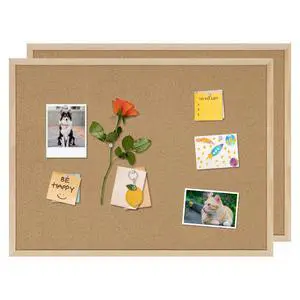 Bulletin Board for Office with Pin Oak Wood Boards 2Pack,24x18 MCork Board essage Board or Vision Board Bulletin Board for Office with Pin Oak Wood Boards 2Pack,24x18 MCork Board essage Board or Vision Board