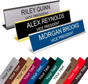 Custom Name Plate for Desk or Door 14 Color Choices (2 X 10") Custom Name Plate for Desk or Door 14 Color Choices (2 X 10")