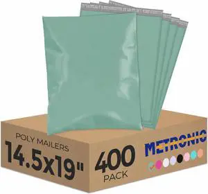 Bulk Poly Mailers 14.5x19 400 Pack, Self Seal Large Shipping Bags Heavy Duty Thick Waterproof Tear-resistant Mailing Envelopes, Packaging Bags for Clothing, Small Business, Grayed Jade Green Bulk Poly Mailers 14.5x19 400 Pack, Self Seal Large Shipping Bags Heavy Duty Thick Waterproof Tear-resistant Mailing Envelopes, Packaging Bags for Clothing, Small Business, Grayed Jade Green