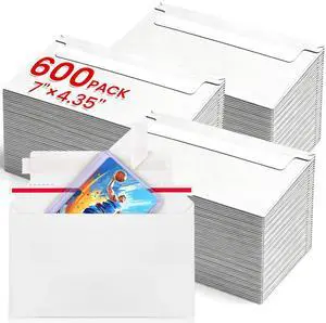 600 Pack Rigid Mailers, 7"x4.35" Premium Trading Card Shipping Envelopes Heavy-Duty Perfect Size Shipping Envelopes for Collectors,Sellers,ToploadersSemi-Rigid Holders, and Protector Supplies 600 Pack Rigid Mailers, 7"x4.35" Premium Trading Card Shipping Envelopes Heavy-Duty Perfect Size Shipping Envelopes for Collectors,Sellers,ToploadersSemi-Rigid Holders, and Protector Supplies