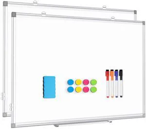 2 Pack White Board 36x24 Double-Sided Dry Erase Magnetic for Wall Smooth Writing Easy Clean, Magnetic Whiteboard for Wall, Double-Sided Dry Erase, Aluminum Frame, Home Office School 2 Pack White Board 36x24 Double-Sided Dry Erase Magnetic for Wall Smooth Writing Easy Clean, Magnetic Whiteboard for Wall, Double-Sided Dry Erase, Aluminum Frame, Home Office School