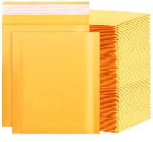 Kraft Bubble Mailers 6x10 Inch 100Pack Yellow Self-Seal Padded Envelopes Bubble Opaque Padded Mailers Shipping Bags for Small Businesses to Package and Mail Jewelry, Electronic Products Kraft Bubble Mailers 6x10 Inch 100Pack Yellow Self-Seal Padded Envelopes Bubble Opaque Padded Mailers Shipping Bags for Small Businesses to Package and Mail Jewelry, Electronic Products