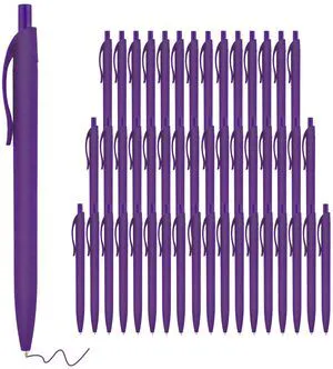 Pens Bulk, 50 Pack No Bleed Purple Click Pens, Wholesale Retractable Ballpoint Pens, Medium Point, Smooth Ink Pens, 1.0MM Purple Ink Pens Bulk, 50 Pack No Bleed Purple Click Pens, Wholesale Retractable Ballpoint Pens, Medium Point, Smooth Ink Pens, 1.0MM Purple Ink