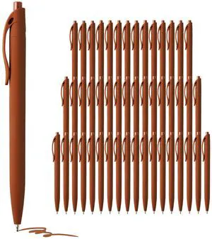 Pens Bulk, 50 Pack No Bleed Brown Click Pen, Wholesale Retractable Ballpoint Pens, Pens Medium Point, Smooth Ink Pens, 1.0MM Brown Ink Pens Bulk, 50 Pack No Bleed Brown Click Pen, Wholesale Retractable Ballpoint Pens, Pens Medium Point, Smooth Ink Pens, 1.0MM Brown Ink