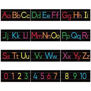 12 Pieces Alphabet Line for Classroom Wall Chalkboard Brights Manuscript Alphabet Line Bulletin Board Set ABC Banner and Number Border Posters for Classroom Decor 12 Pieces Alphabet Line for Classroom Wall Chalkboard Brights Manuscript Alphabet Line Bulletin Board Set ABC Banner and Number Border Posters for Classroom Decor