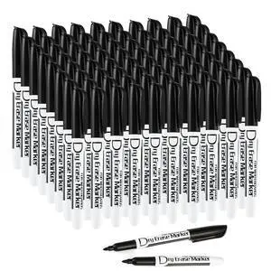 Black Dry Erase Markers, Fine Tip, Low Odor, 80 Pack Dry Erase Pens, Thin Point Whiteboard Markers for Glass, Calendars, Office, School, Home, Easy Erase, Quick Dry Black Ink Black Dry Erase Markers, Fine Tip, Low Odor, 80 Pack Dry Erase Pens, Thin Point Whiteboard Markers for Glass, Calendars, Office, School, Home, Easy Erase, Quick Dry Black Ink