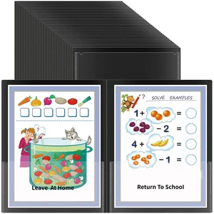 36 Pcs Parent Teacher Communication Folder with Clear Front Pocket, 2 Pocket Home School Folders Take Home Homework Folder for Students Classroom (36, Black) 36 Pcs Parent Teacher Communication Folder with Clear Front Pocket, 2 Pocket Home School Folders Take Home Homework Folder for Students Classroom (36, Black)