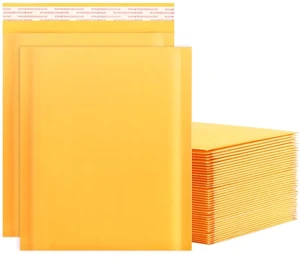 Kraft Bubble Mailers 8.5x11inch 50Pack Yellow Self-Seal Padded Envelopes Bubble Opaque Padded Mailers Shipping Bags for Small Businesses to Package and Mail Jewelry, Electronic Products Kraft Bubble Mailers 8.5x11inch 50Pack Yellow Self-Seal Padded Envelopes Bubble Opaque Padded Mailers Shipping Bags for Small Businesses to Package and Mail Jewelry, Electronic Products