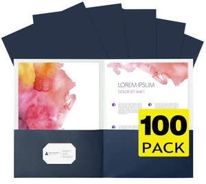 Two Pocket Folders,100 Pack Blue Folders with Pockets Fit Letter Size Paper,Thick Paper File Folder for School Office Business Home,Assorted 6 Colors Two Pocket Folders,100 Pack Blue Folders with Pockets Fit Letter Size Paper,Thick Paper File Folder for School Office Business Home,Assorted 6 Colors