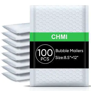 White Bubble Mailers 8.5 x 12 Inch 100 Pack, Usable Size 8.25X12 Inch Poly Mailers,Mailing Envelopes,Shipping MailerOpaque Self Seal Adhesive Waterproof Bags for Packaging and Shipping White Bubble Mailers 8.5 x 12 Inch 100 Pack, Usable Size 8.25X12 Inch Poly Mailers,Mailing Envelopes,Shipping MailerOpaque Self Seal Adhesive Waterproof Bags for Packaging and Shipping