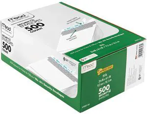 #6-3/4 Envelopes, 3-5/8" x 6-1/2", Security Printed Lining for Privacy, Press-It Seal-It Self Adhesive Closure, White All-Purpose 20-lb Paper Mailing Envelopes, 500 Count (742021) #6-3/4 Envelopes, 3-5/8" x 6-1/2", Security Printed Lining for Privacy, Press-It Seal-It Self Adhesive Closure, White All-Purpose 20-lb Paper Mailing Envelopes, 500 Count (742021)