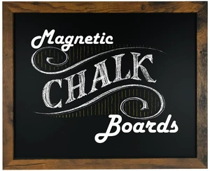Magnetic Chalkboard for Wall, Menu Board, Rustic Frame, 18x22 Magnetic Bulletin Board, Pins Photos & Notes, Mounting Hardware Included, Magnetic Board for Wall Magnetic Chalkboard for Wall, Menu Board, Rustic Frame, 18x22 Magnetic Bulletin Board, Pins Photos & Notes, Mounting Hardware Included, Magnetic Board for Wall
