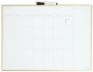 Dry Erase Calendar White Board, 24" x 18", Gold Aluminum Frame Dry Erase Calendar White Board, 24" x 18", Gold Aluminum Frame