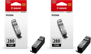 PGI-280 Genuine Pigment Black Ink Tank, Compatible with TR8520, TS9120,TS8120, TS6120, TS9521C/a, TS9520/a, TS8220, TS6220, TS8320, TS6320, TS702/a, and TR8620/a Series Printers (Pack of 2) PGI-280 Genuine Pigment Black Ink Tank, Compatible with TR8520, TS9120,TS8120, TS6120, TS9521C/a, TS9520/a, TS8220, TS6220, TS8320, TS6320, TS702/a, and TR8620/a Series Printers (Pack of 2)