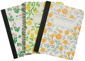3-Pack Floral College Ruled Notebook - 9.75 x 7.5 Journal, 160 Lined Pages - 100% Recycled Paper - Notebooks for School Supplies, Home & Office - Made in USA 3-Pack Floral College Ruled Notebook - 9.75 x 7.5 Journal, 160 Lined Pages - 100% Recycled Paper - Notebooks for School Supplies, Home & Office - Made in USA