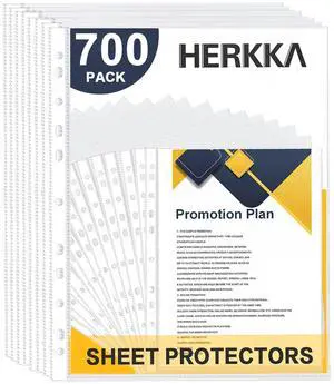 Sheet Protectors, 700 Pack Heavy Duty Clear Plastic Page Protectors Sheet Reinforced 11-Hole Fit for 3 Ring Binder Fits Standard 8.5 x 11 Paper, 9.25 x 11.25 Top Loaded, Acid Free Sheet Protectors, 700 Pack Heavy Duty Clear Plastic Page Protectors Sheet Reinforced 11-Hole Fit for 3 Ring Binder Fits Standard 8.5 x 11 Paper, 9.25 x 11.25 Top Loaded, Acid Free