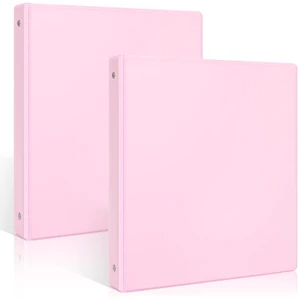 3 Ring Binder 2 Pack, 1 Inch Clear View Binders with 2 Interior PocketsFit 8.5x11 Inches, Round Ring Binder for Office & School Supplies Organize, Pink 3 Ring Binder 2 Pack, 1 Inch Clear View Binders with 2 Interior PocketsFit 8.5x11 Inches, Round Ring Binder for Office & School Supplies Organize, Pink