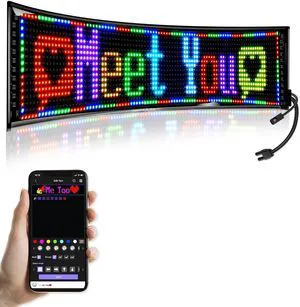 Programmable LED Signs | Business Scrolling LED Sign for Indoor | Flexible LED Advertising Sign | Bluetooth APP | Custom Editor Animations/Text/Graffiti (36"x 8") Programmable LED Signs | Business Scrolling LED Sign for Indoor | Flexible LED Advertising Sign | Bluetooth APP | Custom Editor Animations/Text/Graffiti (36"x 8")
