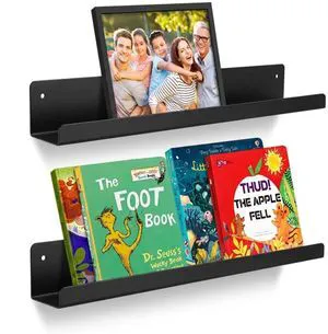 2-Pack Magnetic Book Shelf for Whiteboard - 12-Inch Reusable Metal Shelves, Hold Up to 9.5 lbs, Ideal for Classroom Furniture, Walls, and Home Decor, Black 2-Pack Magnetic Book Shelf for Whiteboard - 12-Inch Reusable Metal Shelves, Hold Up to 9.5 lbs, Ideal for Classroom Furniture, Walls, and Home Decor, Black