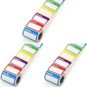 5 Colors (Hello My Name is) Name Tags Stickers 400 Labels for Office, Meeting, School, Teachers and Mailing (Pack of 3) 5 Colors (Hello My Name is) Name Tags Stickers 400 Labels for Office, Meeting, School, Teachers and Mailing (Pack of 3)
