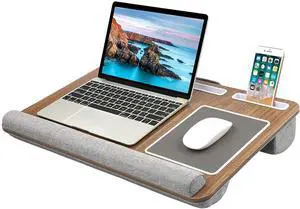 Lap Desk - Fits up to 17 inches Laptop Desk, Brown Woodgrain Built in Mouse Pad & Wrist Pad for Laptop, Tablet, Lap Stand with Tablet, Pen & Phone Holder for Home Office Students Use Lap Desk - Fits up to 17 inches Laptop Desk, Brown Woodgrain Built in Mouse Pad & Wrist Pad for Laptop, Tablet, Lap Stand with Tablet, Pen & Phone Holder for Home Office Students Use