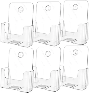 Acrylic Brochure Holder 6x8 Inch, Clear Pamphlet Holder 6 Pack Clear Acrylic, Angled Countertop Display, Holds Brochures, Flyers, Pamphlets And Signs, Easy Access, Space-Saving Design Acrylic Brochure Holder 6x8 Inch, Clear Pamphlet Holder 6 Pack Clear Acrylic, Angled Countertop Display, Holds Brochures, Flyers, Pamphlets And Signs, Easy Access, Space-Saving Design