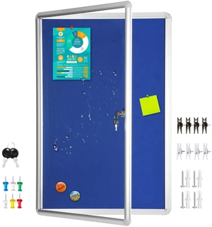 36"x24" Enclosed Bulletin Board Tamper-Proof Dispaly Case, Aluminium Frame, Shatter Resistant Lockable Bulletin Board, Lockable Noticeboard for School, Office, Commercial, Hospital etc 36"x24" Enclosed Bulletin Board Tamper-Proof Dispaly Case, Aluminium Frame, Shatter Resistant Lockable Bulletin Board, Lockable Noticeboard for School, Office, Commercial, Hospital etc