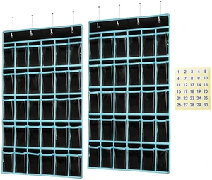 Classroom Pocket Chart Organizer,Cell Phones Calculator Holder for Classroom with 30 Clear Pockets and Number Sticker Size 33.5x 24.5 Inch (2pack-black) Classroom Pocket Chart Organizer,Cell Phones Calculator Holder for Classroom with 30 Clear Pockets and Number Sticker Size 33.5x 24.5 Inch (2pack-black)