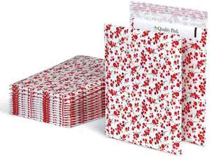 Bubble Mailers, 8.5" x 11", Shipping Envelopes, Water Resistant Poly Padded Envelopes, Berry Print, 25 Pack (QUA85873) Bubble Mailers, 8.5" x 11", Shipping Envelopes, Water Resistant Poly Padded Envelopes, Berry Print, 25 Pack (QUA85873)