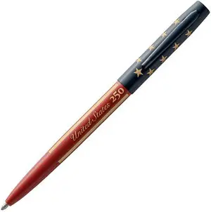 Space Pen United States 250 Stars & Stripes, Cap-O-Matic Pen, Black Gift Box, Pressurized Ballpoint Pen, Writes Upside Down & in Extreme Temperatures, Medium Point, Pocket Clip, Made in the USA Space Pen United States 250 Stars & Stripes, Cap-O-Matic Pen, Black Gift Box, Pressurized Ballpoint Pen, Writes Upside Down & in Extreme Temperatures, Medium Point, Pocket Clip, Made in the USA