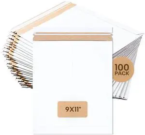 Rigid Mailers 9 x 11 (100-Pack) - Cardboard Mailer Envelopes for Photos, Important Documents, Certificates - Stay Flat Rigid Mailers 9 x 11 (100-Pack) - Cardboard Mailer Envelopes for Photos, Important Documents, Certificates - Stay Flat