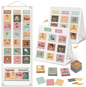 Large Visual Schedule for Kids Chore Reward Chart,Bedtime Routine Chart for Toddlers,Double Side Schedule Board with 109 Cards for Home School Planner,Autism Learning Materials (White) Large Visual Schedule for Kids Chore Reward Chart,Bedtime Routine Chart for Toddlers,Double Side Schedule Board with 109 Cards for Home School Planner,Autism Learning Materials (White)