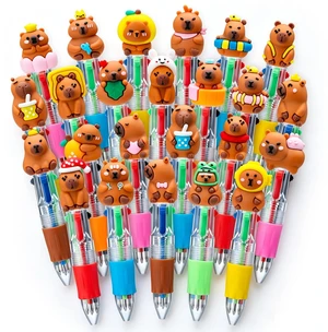 24PCS Cute Capybara Pens, 4-in-1 Multicolor Ballpoint Pens for Kids Kawaii Cartoon Pens, Birthday Party Favors, Classroom Prizes, Fun Gifts, School Supplies for Boys & Girls 24PCS Cute Capybara Pens, 4-in-1 Multicolor Ballpoint Pens for Kids Kawaii Cartoon Pens, Birthday Party Favors, Classroom Prizes, Fun Gifts, School Supplies for Boys & Girls