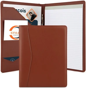 Padfolio Portfolio Organizer Binder (Tan Color) | Interview Resume Folder, Document, Business Card Holder |w/Letter-Sized Notepad | Handsome Brown Faux Leather Folio Matte Finish Padfolio Portfolio Organizer Binder (Tan Color) | Interview Resume Folder, Document, Business Card Holder |w/Letter-Sized Notepad | Handsome Brown Faux Leather Folio Matte Finish