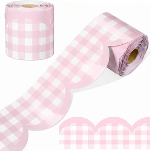 65ft Pink Gingham Bulletin Board Border Pastel Scalloped Bulletin Board Trim Back to School Classrooms Decoration for Party Whiteboard, Walls, Desks, Windows, Doors, Lockers 65ft Pink Gingham Bulletin Board Border Pastel Scalloped Bulletin Board Trim Back to School Classrooms Decoration for Party Whiteboard, Walls, Desks, Windows, Doors, Lockers