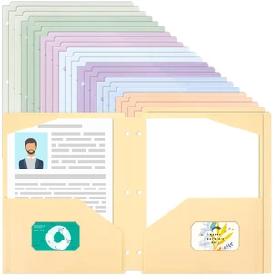 24pcs 3 Hole Punch Folders with 2 Pockets, Plastic File Folders for 3 Ring Binder, with Pocket and 2 Card Slots, Heavy Duty Poly Folders for School Office Supplies 24pcs 3 Hole Punch Folders with 2 Pockets, Plastic File Folders for 3 Ring Binder, with Pocket and 2 Card Slots, Heavy Duty Poly Folders for School Office Supplies