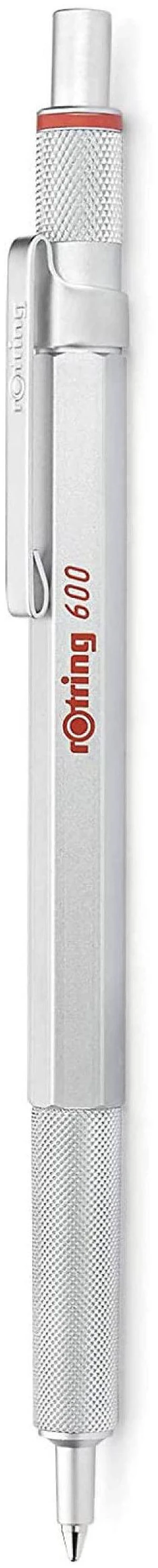 600 Ballpoint Pen, Medium Point, Black Ink, Silver Metal Barrel, Refillable, 1 Count 600 Ballpoint Pen, Medium Point, Black Ink, Silver Metal Barrel, Refillable, 1 Count