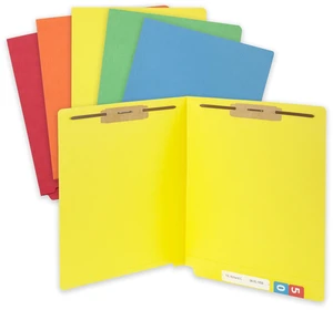 50 End Tab Fastener File Folders, Assorted Reinforced End Tab, Letter Size, 11pt, 2 Prong Bonded Fasteners, for Medical Files, Reports, and Office Records 50 End Tab Fastener File Folders, Assorted Reinforced End Tab, Letter Size, 11pt, 2 Prong Bonded Fasteners, for Medical Files, Reports, and Office Records