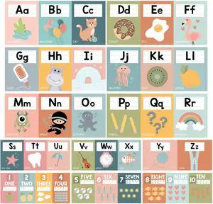 Alphabet for Classroom Wall Decor -Alphabet Poster & Letters ABC Letters and Number Card for Preschool & Kindergarten Boho Classroom Decoration, Homeschool Decor and Daycare Essentials Alphabet for Classroom Wall Decor -Alphabet Poster & Letters ABC Letters and Number Card for Preschool & Kindergarten Boho Classroom Decoration, Homeschool Decor and Daycare Essentials