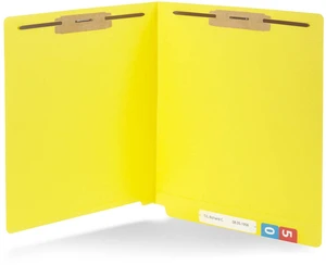 50 Yellow End Tab Fastener File Folders, Letter Size Durable 11pt Yellow Paper, Straight Cut End Tabs, 2 Prong Fasteners, Medical Files, Receipts, Office Reports 50 Yellow End Tab Fastener File Folders, Letter Size Durable 11pt Yellow Paper, Straight Cut End Tabs, 2 Prong Fasteners, Medical Files, Receipts, Office Reports