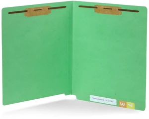 50 Green End Tab Fastener File Folders, Letter Size Durable 11pt Green Paper, Straight Cut End Tabs, 2 Prong Fasteners, Medical Files, Receipts, Office Reports 50 Green End Tab Fastener File Folders, Letter Size Durable 11pt Green Paper, Straight Cut End Tabs, 2 Prong Fasteners, Medical Files, Receipts, Office Reports