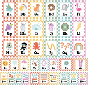 Alphabet for Classroom Wall Decor -Alphabet Poster & Letters ABC Letters and Number Card for Preschool & Kindergarten Retro Classroom Decorations, Homeschool Decor and Daycare Essentials Alphabet for Classroom Wall Decor -Alphabet Poster & Letters ABC Letters and Number Card for Preschool & Kindergarten Retro Classroom Decorations, Homeschool Decor and Daycare Essentials