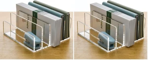 5 Compartments Clear Acrylic Mail Holder Vertical Letter Sorter & Multifunction Desk Organizer for Bills, Documents, Notebooks Modern Office/Home Envelope File Rack (Pack of 2) 5 Compartments Clear Acrylic Mail Holder Vertical Letter Sorter & Multifunction Desk Organizer for Bills, Documents, Notebooks Modern Office/Home Envelope File Rack (Pack of 2)