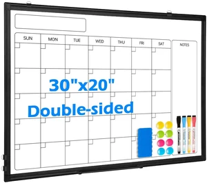 Whiteboard Calendar 30x20 Monthly Magnetic Dry Erase Board, Black Monthly Magnetic Calendar, 11-Layer, Wall Mount Hanging, Office Home School, Easy Clean Aluminum Frame, Full Accessories Whiteboard Calendar 30x20 Monthly Magnetic Dry Erase Board, Black Monthly Magnetic Calendar, 11-Layer, Wall Mount Hanging, Office Home School, Easy Clean Aluminum Frame, Full Accessories