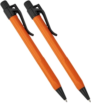 Weatherproof Durable Orange Clicker Pen - Black Ink, 2 Pack (No. OR11-2) Weatherproof Durable Orange Clicker Pen - Black Ink, 2 Pack (No. OR11-2)