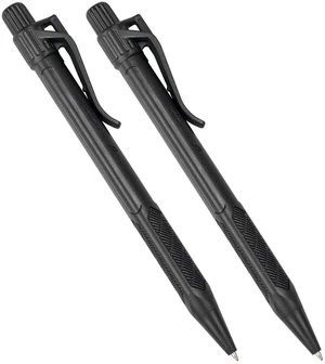 Weatherproof Durable Black Plastic Clicker Pen, Black Ink, 2 Pack (No. BK11-2) Weatherproof Durable Black Plastic Clicker Pen, Black Ink, 2 Pack (No. BK11-2)