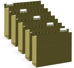 Hanging File Folders, 30 Pack Letter Size Reinforced Hanging Folders with Heavy Duty 2 Inch Expansion for Bulky Files, Filing Cabinet, Adjustable Tabs, Green Hanging File Folders, 30 Pack Letter Size Reinforced Hanging Folders with Heavy Duty 2 Inch Expansion for Bulky Files, Filing Cabinet, Adjustable Tabs, Green