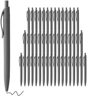 Pens Bulk, 50 Pack No Bleed Grey Barrel Black Ink Click Pens, Wholesale Retractable Ballpoint Pens, Pen Medium Point, Smooth black Ink Pen, 1.0MM Pens Bulk, 50 Pack No Bleed Grey Barrel Black Ink Click Pens, Wholesale Retractable Ballpoint Pens, Pen Medium Point, Smooth black Ink Pen, 1.0MM