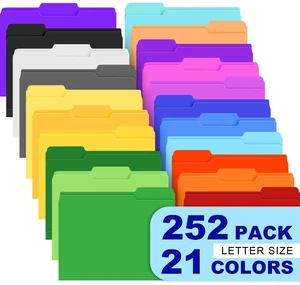 252 Pack Colored File Folders,21 Colors File Folders Letter Size Manilla Folders 8.5 x 11,1/3 Cut Tab Filing Folders for Office School Business Documents Files Paper 252 Pack Colored File Folders,21 Colors File Folders Letter Size Manilla Folders 8.5 x 11,1/3 Cut Tab Filing Folders for Office School Business Documents Files Paper