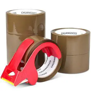 Packing Tape with Dispenser 6 Rolls Brown Shipping Tape (2.4Mil x 1.88 x 60 Yards), Heavy Duty Box Sealing Tape for Moving, Packaging, Office, Warehouse Packing Tape with Dispenser 6 Rolls Brown Shipping Tape (2.4Mil x 1.88 x 60 Yards), Heavy Duty Box Sealing Tape for Moving, Packaging, Office, Warehouse